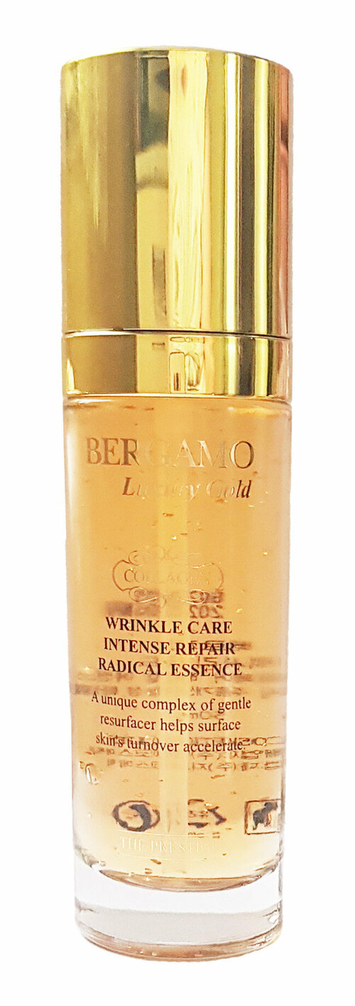 Интенсивная эсссенция с золотом Bergamo Luxary Gold Wrinkle Care Intence Repair Radical Essence, 150 мл