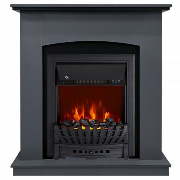 фото Электрокамин Royal Flame Barcelona с очагом Aspen Black серый графит