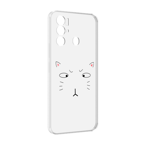 Чехол MyPads кот-части-лица для Tecno Pova Neo 4G задняя-панель-накладка-бампер
