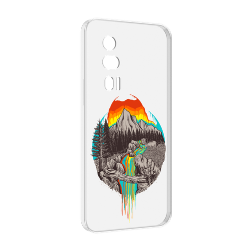 Чехол MyPads Радужный водопад для Xiaomi Redmi K60 задняя-панель-накладка-бампер чехол mypads радужный волк детский для xiaomi redmi k60 задняя панель накладка бампер