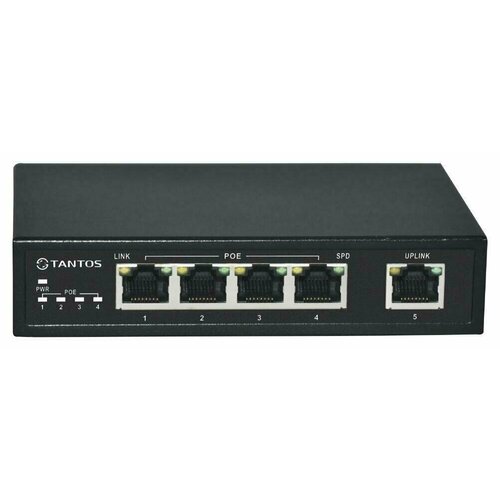 Коммутатор PoE Tantos TSn-4P5G 8 портовый гигабитный коммутатор 10 100 1000 мбит с ethernet коммутатор адаптер быстрый rj45 ethernet коммутатор lan коммутатор концентратор ethernet