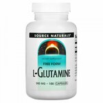 Source Naturals, L-Glutamine, 500 mg, 100 Capsules - изображение