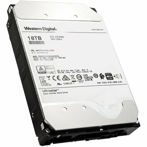 Жёсткий диск 18Tb SAS WD Ultrastar HC550 (0F38314) (WUH721818AL4206)