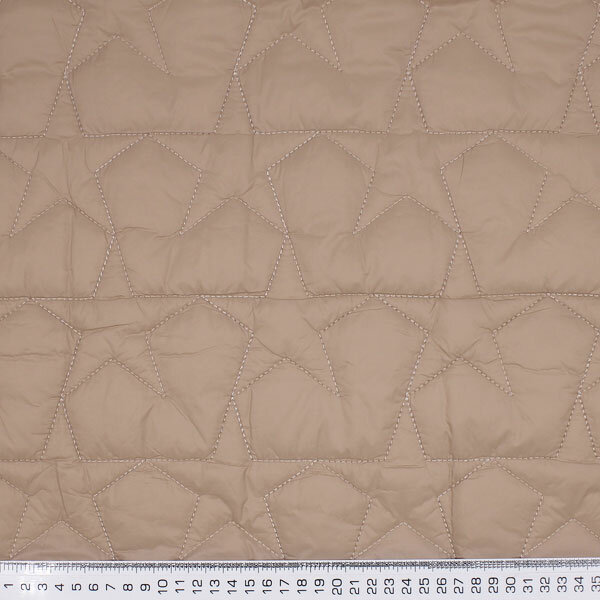 Курточная ткань для шитья и рукоделия, стежка бежевая, 100х140 см