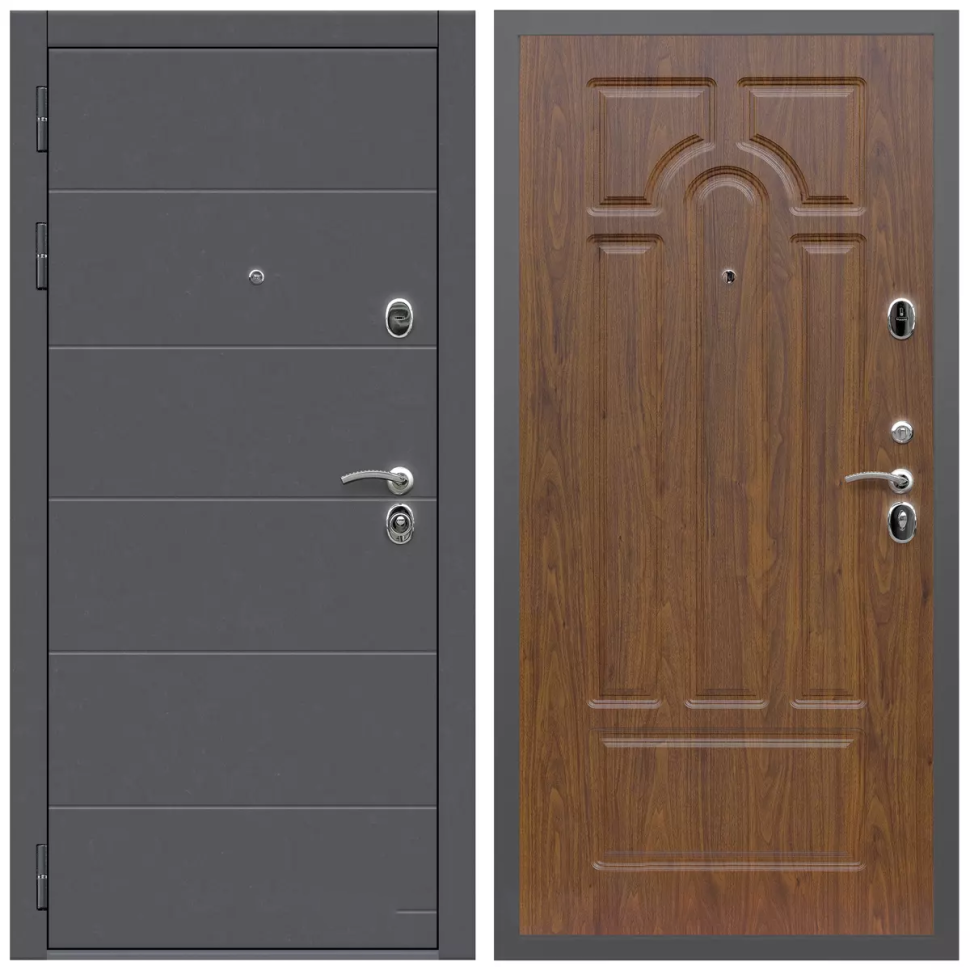 фото Дверь входная Армада Роуд / ФЛ-58 Мореная береза МДФ панель 16 мм с фрезеровкой