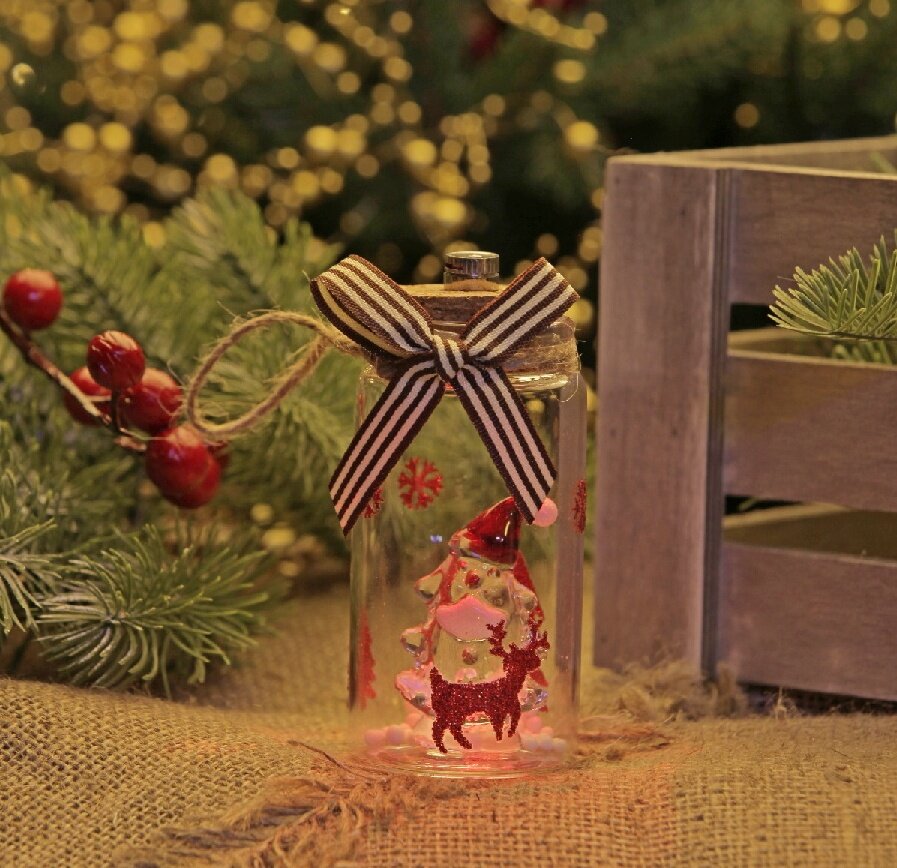 фото Стеклянная банка с LED подсветкой