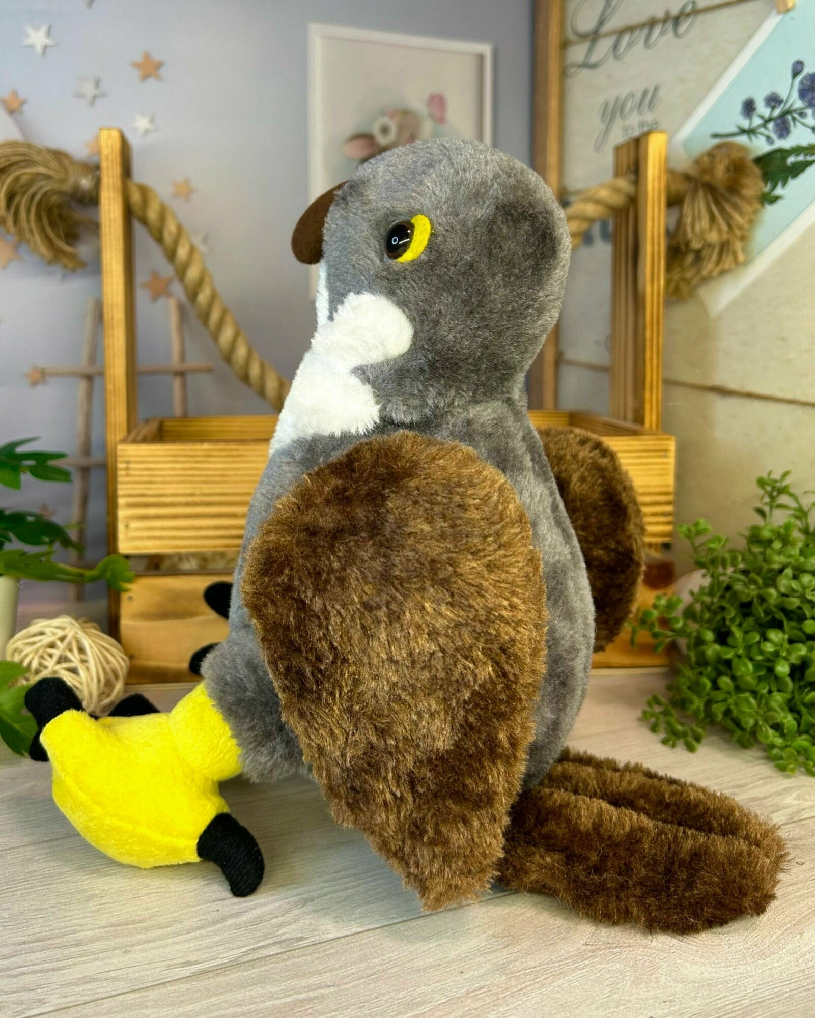 Мягкая игрушка "Плюшевый орёл" 25 см - Белоголовый орлан