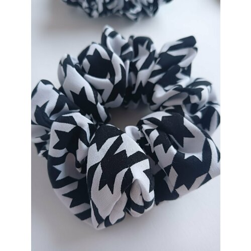 Резинка для волос. Текстильная. Вискоза. 10 см. Гусиная лапка.