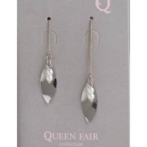 Комплект серег Queen Fair, серебряный комплект серег queen fair золотой серебряный