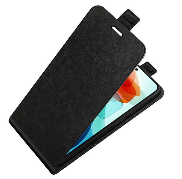 Защитный чехол MyPads флип вертикальный откидной вниз для Xiaomi Poco X3 GT черный из экокожи