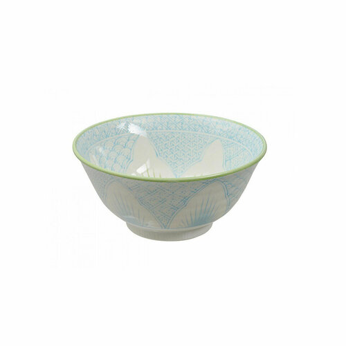 Тарелка глубокая TOKYO DESIGN Mixed bowls, 16 см, фарфор, бело-голубая (8967)
