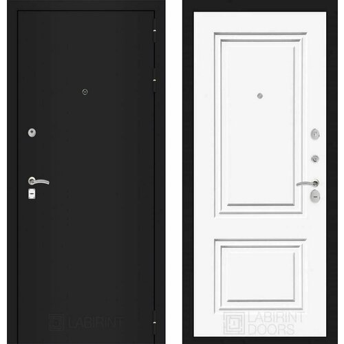 Входная дверь Labirint Classic Шагрень черная 26 960x2050, открывание левое входная дверь labirint classic шагрень черная 22 белый софт 960x2050 открывание левое