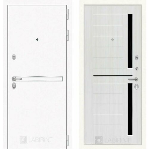 Входная дверь Labirint Лайн WHITE 02 Сандал белый 960x2050, открывание левое входная дверь labirint лайн white 01 сандал белый 960x2050 открывание левое