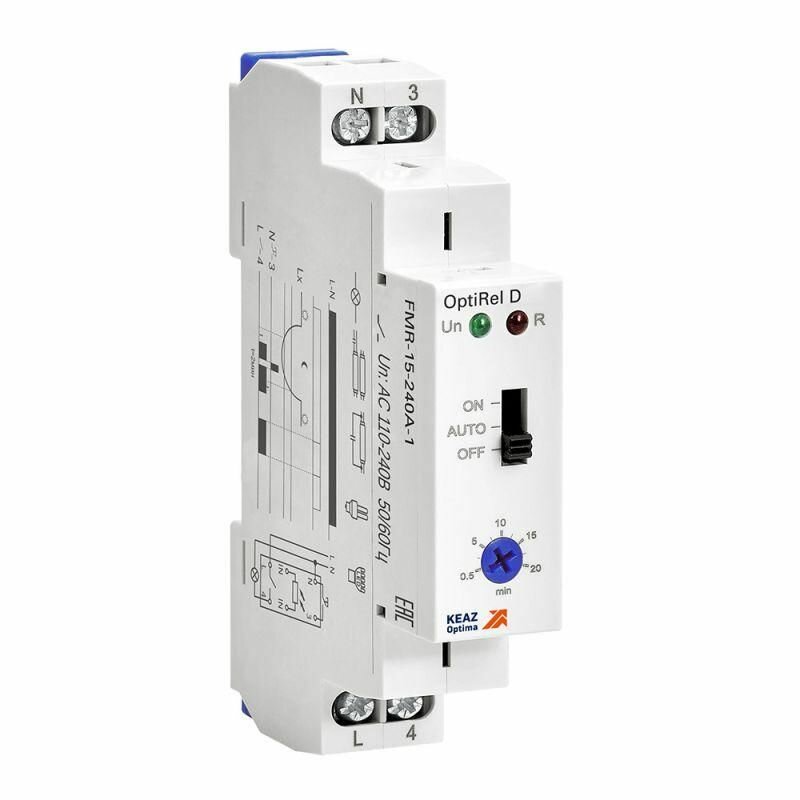 фото Фотореле OptiRel D FMR-15-240А-1 с датчиком 1.5м 16А 1СО 110-240АС КЭАЗ 332034