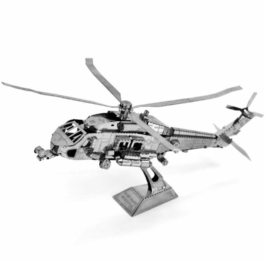 Металлический конструктор / 3D конструктор / Сборная модель Вертолет J-15