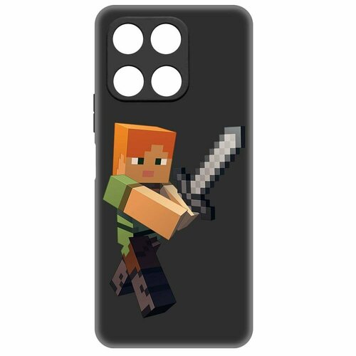 Чехол-накладка Krutoff Soft Case Minecraft-Алекс для Honor X6a черный чехол накладка krutoff soft case minecraft алекс для honor x6a черный