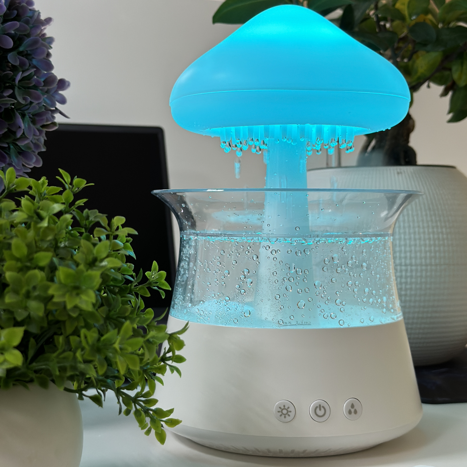 Увлажнитель воздуха гриб с подсветкой, эффектом дождя для квартиры - фотография № 14