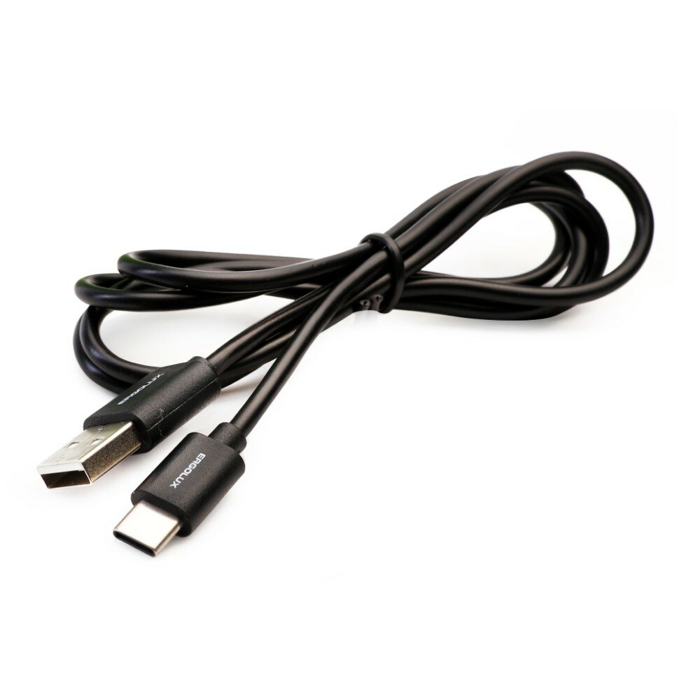 Кабель Usb Type C Usb2.0 3A 1.2M Ergolux Elx-Cdc02-C02/Зарядка+Передача Данных / Коробка ERGOLUX арт. ELXCDC02C02