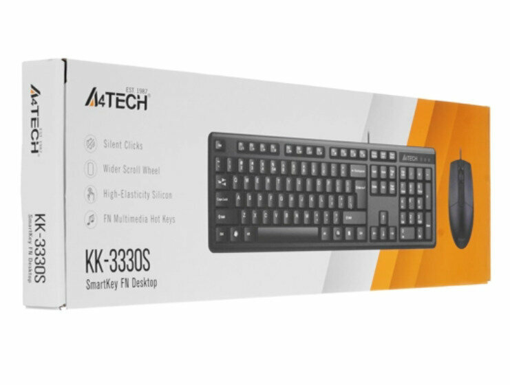 Комплект проводной клавиатура + мышь A4Tech KK-3330 черный