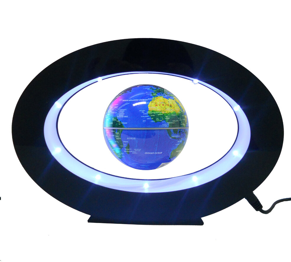 Глобус левитирующий (парящий) на подставке, с подсветкой, ночник, светильник декоративный