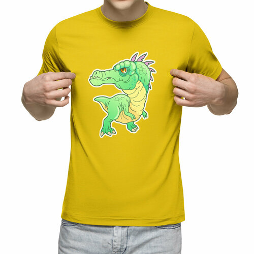 Футболка Us Basic, размер 2XL, желтый мужская футболка динозавр s желтый