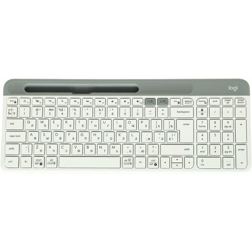 Клавиатура Logitech K580 белыйсеребристый USB беспроводная BTRadio slim Multimedia 920-010623 841000₽