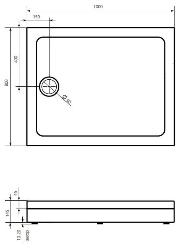 STWORKI Эстерсунд 100x80, сифоном