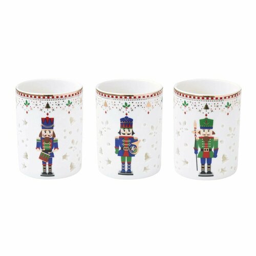 Набор из 3 подсвечников Щелкунчик 65 х 9 см фарфор Easy Life Италия EL-R2195_NUTC 2200₽