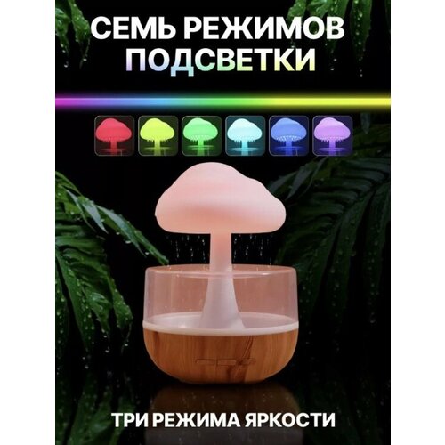 Многофункциональный увлажнитель воздуха Гриб с эффектом дождя для создания идеального климатаРозовый 329800₽