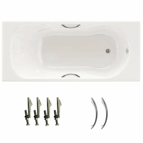 Чугунная ванна Sanitana BLB Asia S498071T2000000RN (F55AT2001RN): прямоугольная ванна 170х75 см, с ручками, ножками, толщина чугуна 8,2. Португалия