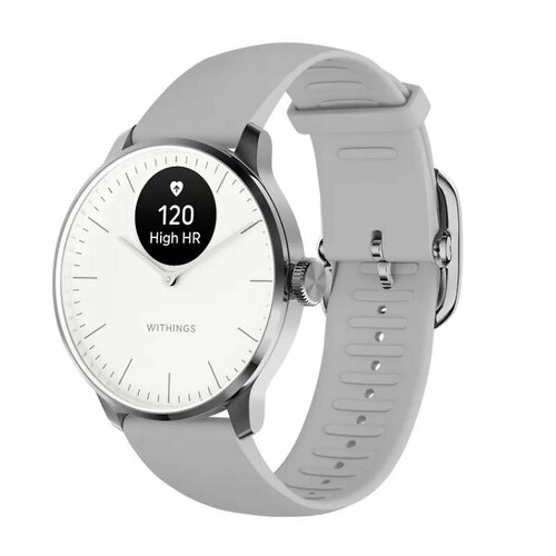 Умные часы Withings scan watch Light 37 мм, белый / серый