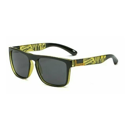 фото Солнцезащитные очки , квадратные, оправа: пластик, поляризационные, с защитой от уф, желтый нет бренда