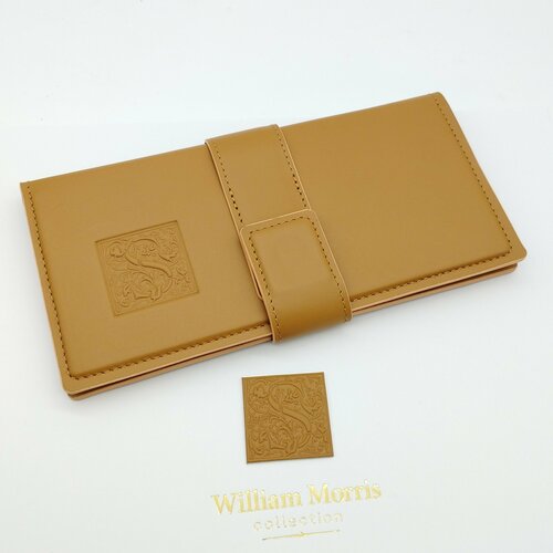 Кошелек William Morris, фактура гладкая, коричневый кошелек william morris фактура гладкая оранжевый