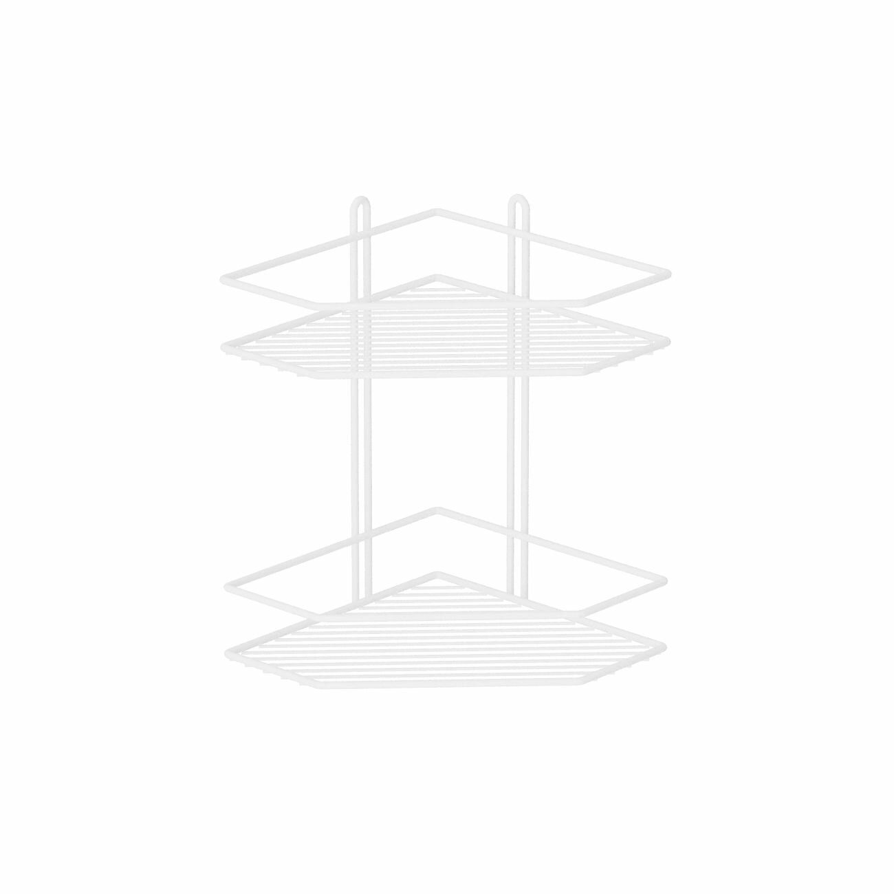 фото P126586 Полка Стандарт угловая 2 яруса трапеция белый