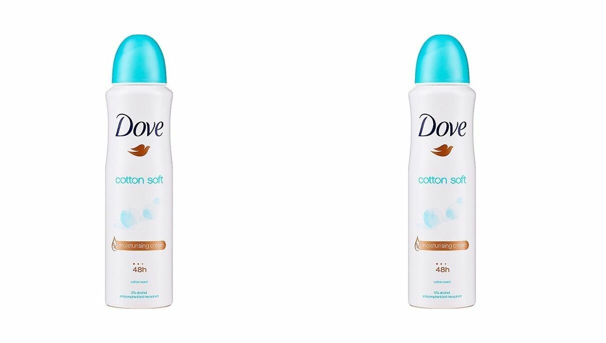 Dove Део-спрей Cotton Soft, Мягкость Хлопка, 150мл, 2 шт.