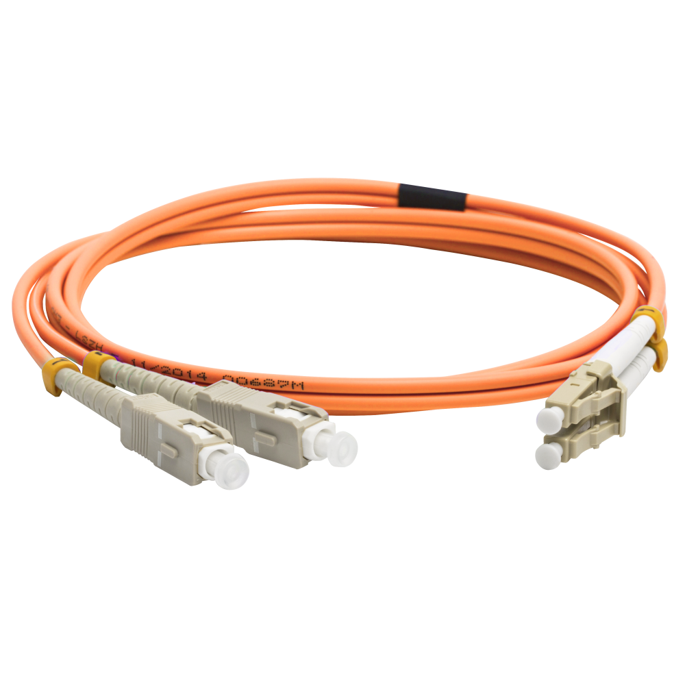 LANMASTER Патч-корд оптический, LSZH, дуплексный, LC/PC-SC/PC, MM 50/125, 3.0 м LAN-2LC-2SC/OM2-3.0