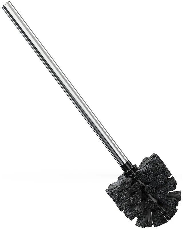 фото Ершик для унитаза Fora / Фора FOR-WC002 с металлической ручкой, черный высота 36см / щетка для туалета