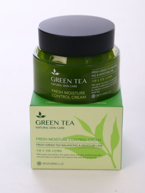 Увлажняющий балансирующий крем для лица с экстрактом зеленого чая Bonibelle Green Tea Fresh Moisture Control Cream,80 мл