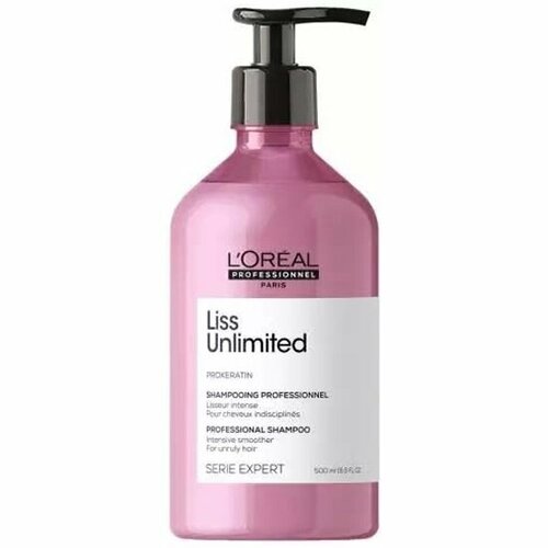 Шампунь для непослушных волос L`OREAL PROFESSIONNEL Liss Unlimited, 500 мл спрей термозащитный разглаживающий liss til fauvert professionnel 200 мл