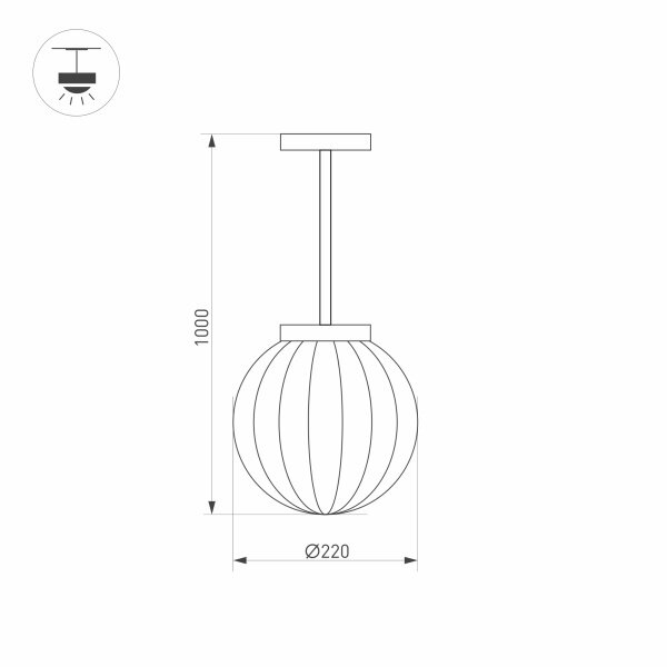 Уличный подвесной светодиодный светильник Arlight LGD-Pearl-Hang-7W Warm3000 / - фото №6