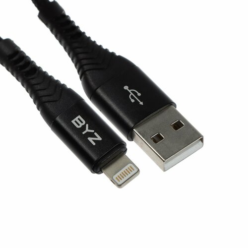 Кабель BC-029, Lightning - USB, 5 А, 1 м, нейлон, черный