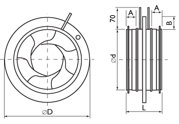 фото Ирисовый клапан Polar Bear IRD 160 для круглых воздуховодов