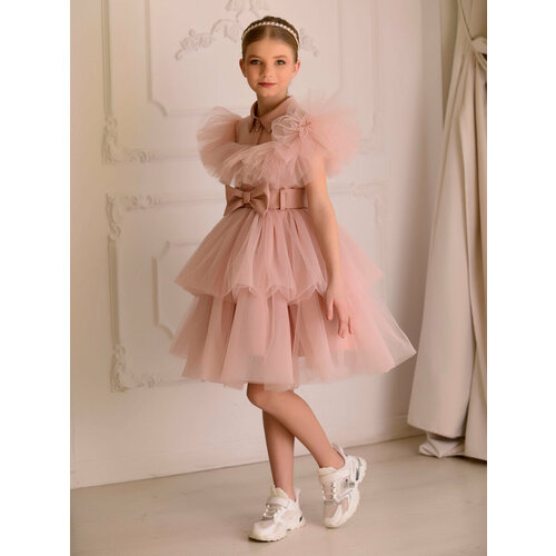 Платье LilaStyle, размер 140, розовый