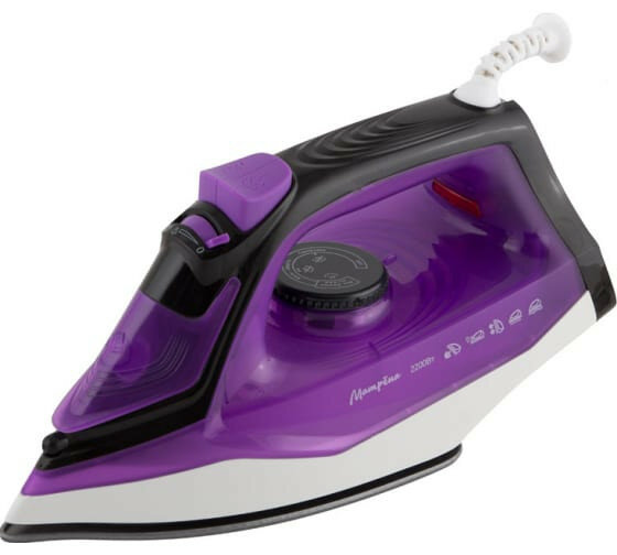 Утюг Матрёна MA-045 фиолетовый (2200Вт, пар, спрей, пар. удар, самооч, тефлоновая подошва)