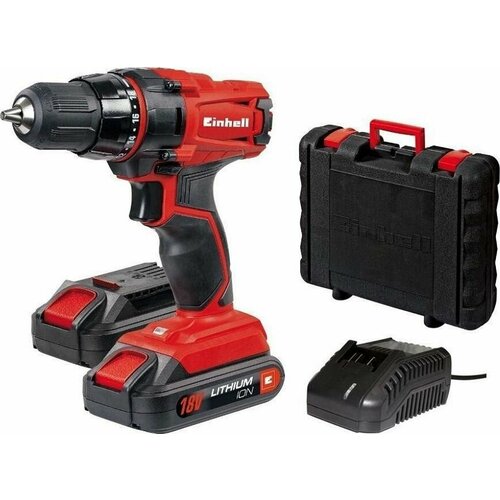 Аккумуляторная дрель Einhell TC-CD 18-2 Li 18v 2 x 1.3 Ah аккумулятор аккумуляторная дрель шуруповерт einhell tc cd 18 2 li 4513820