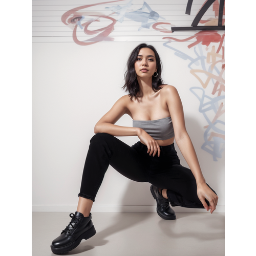 Джинсы бананы  Sylvia, размер 26, черный