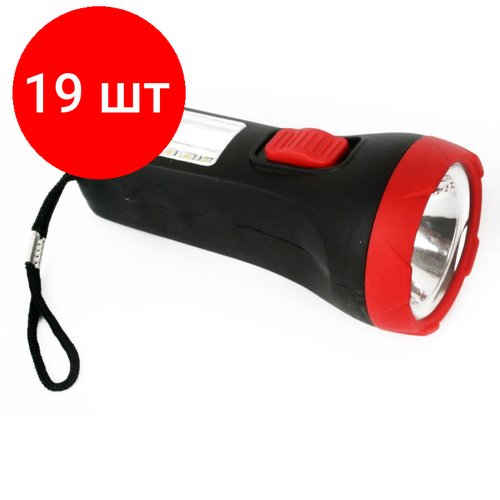 Комплект 19 штук, Фонарь ручной Ultraflash LED16014 (1+4SMD LED,2 ре