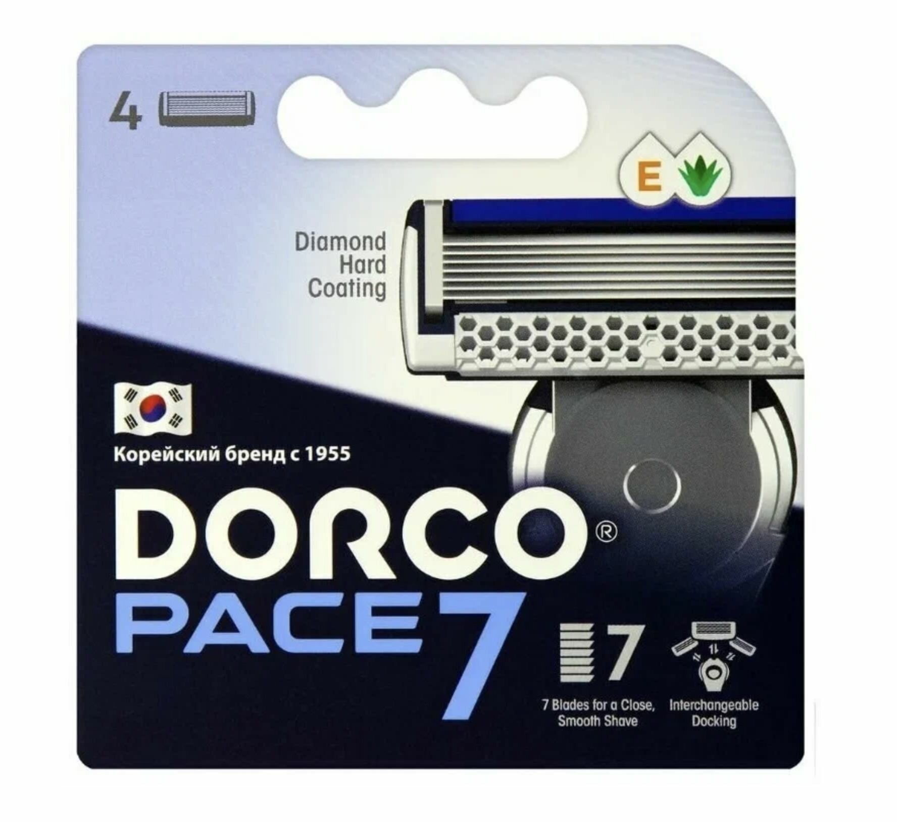 DORCO PACE 7 NEW сменные кассеты с 7 лезвиями 4шт SVA1040