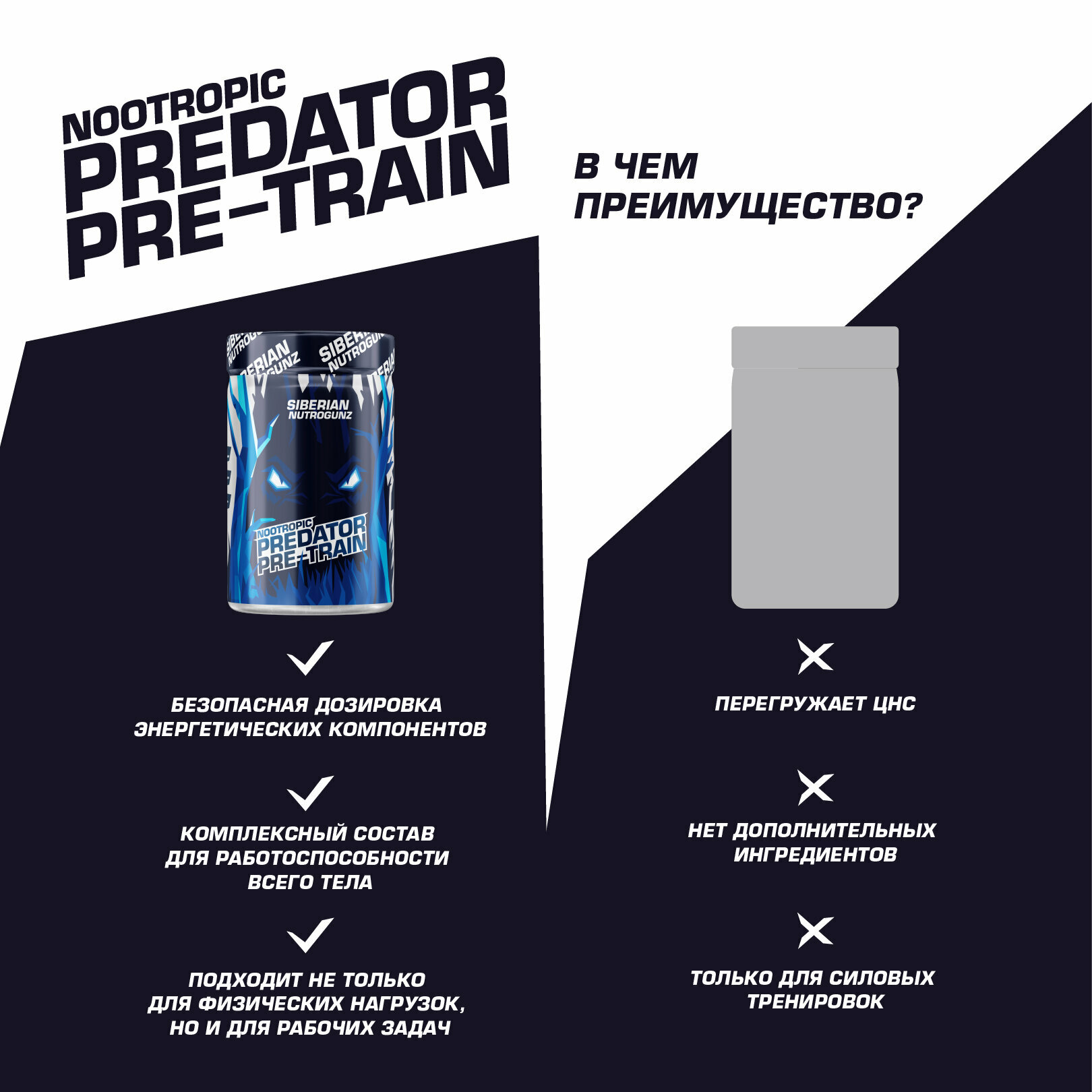 Pre-train Nootropic Siberian Nutrogunz (Апельсин)