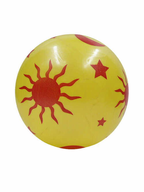 Мяч надувной детский, желтый+красный